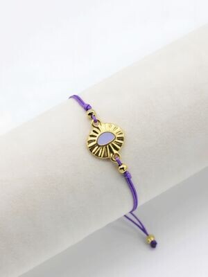 Armband SARA Violett Lila Gold - Bunter Schmuck