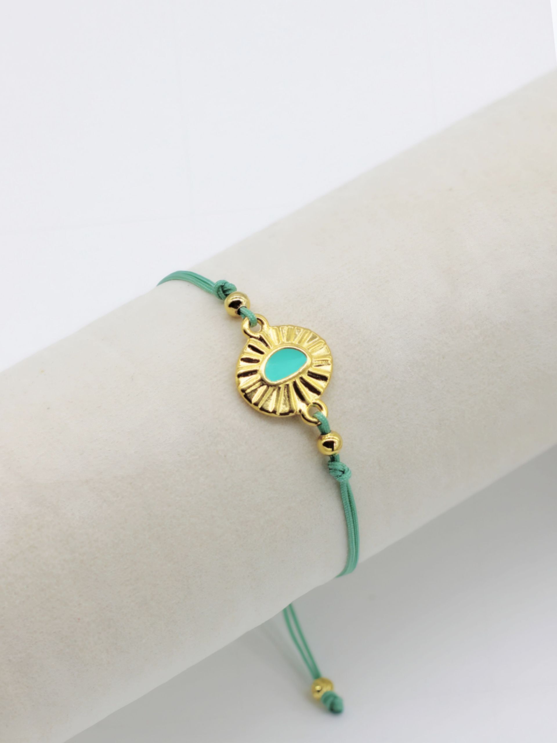 Armband SARA Türkis Grün Gold - Bunter Schmuck