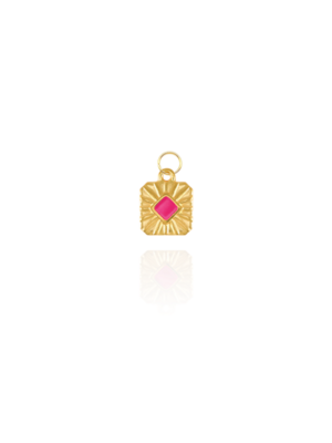 Anhänger SHINE Viereck Pink Gold - Bunter Schmuck