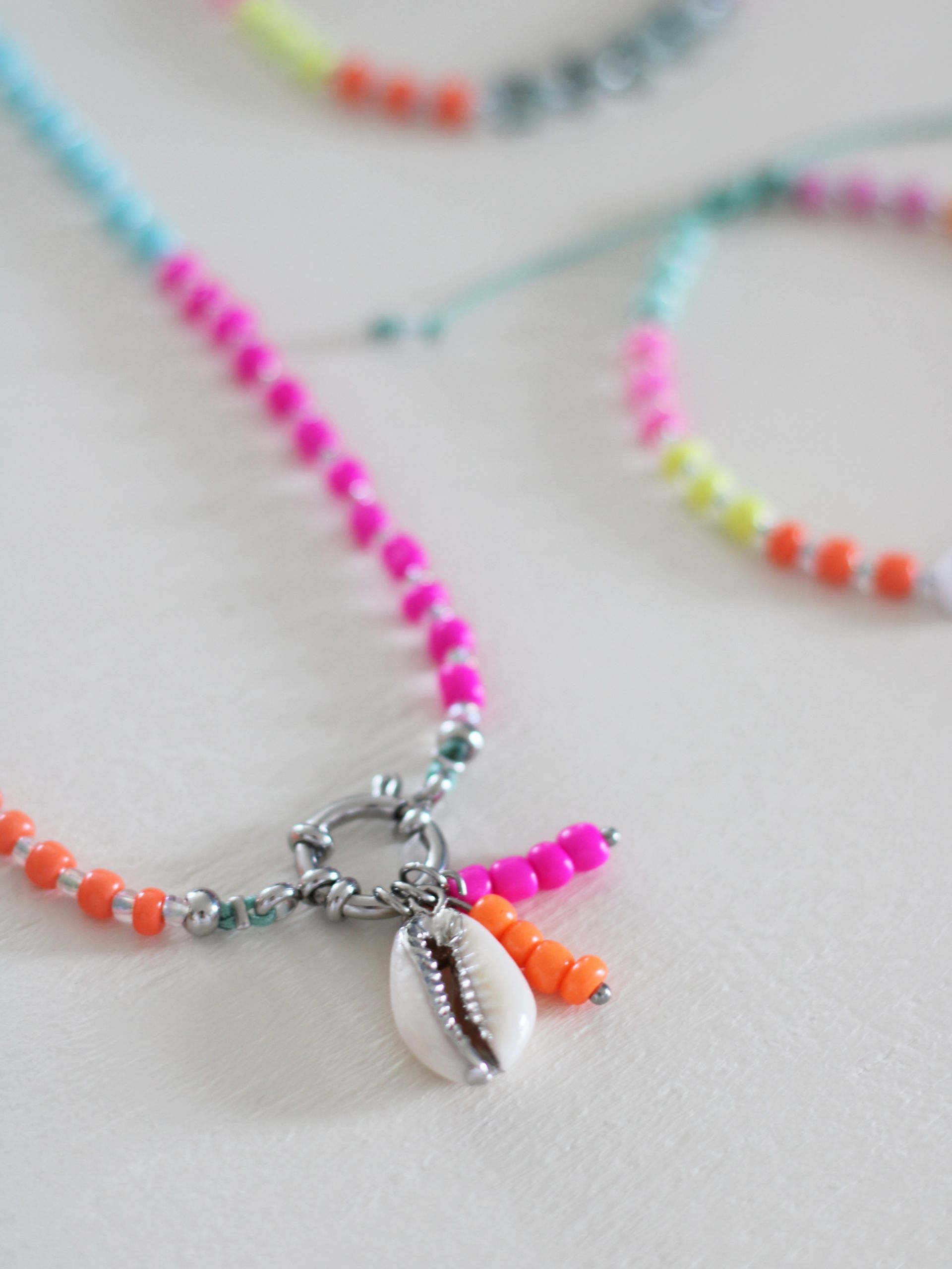 Anhänger KAURI Muschel silber - Bunter Schmuck