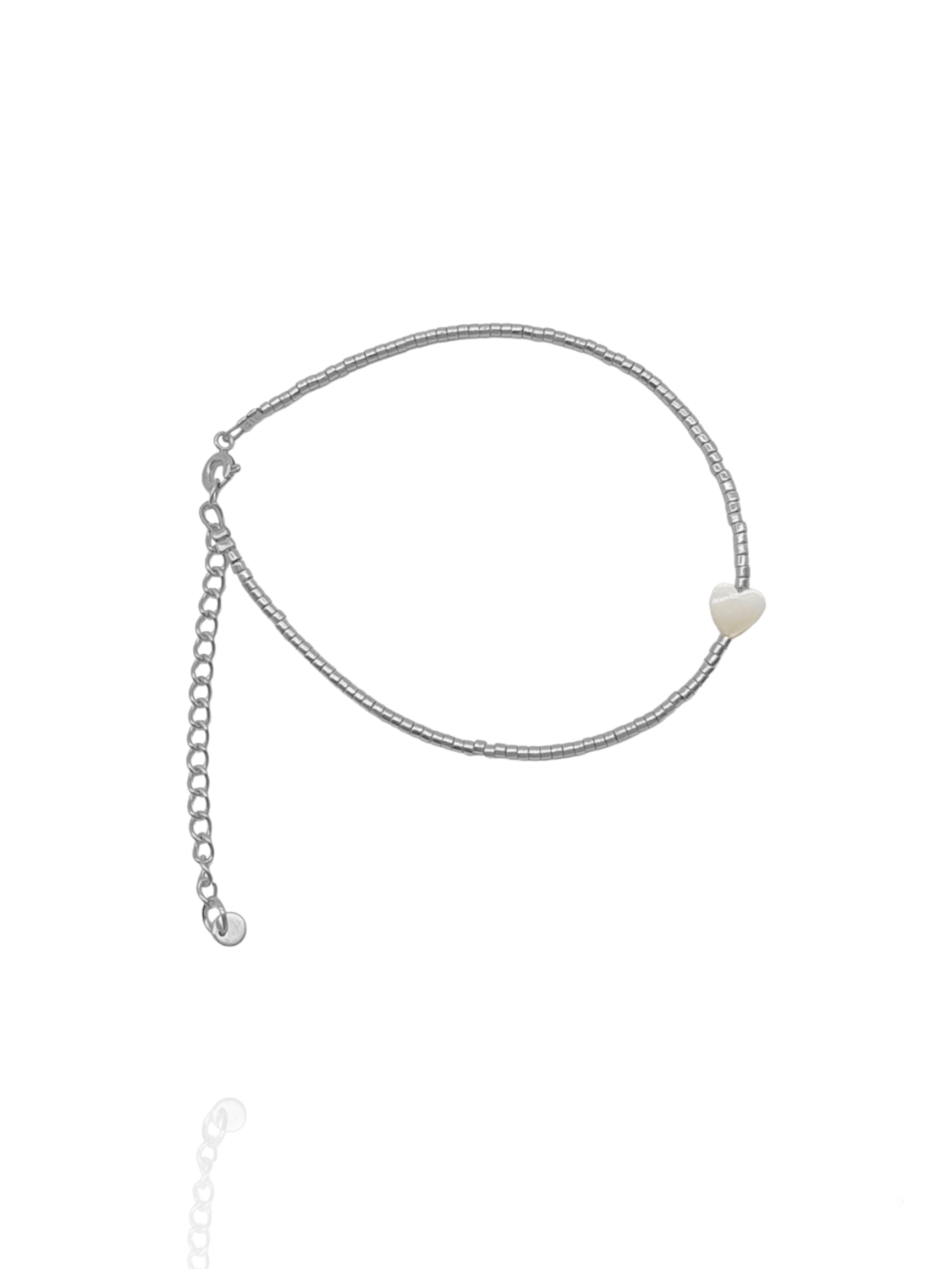 Armband HERZ Perlmutt Edelstahl Silber - Bunter Schmuck