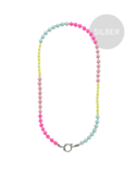 Halskette JOY Silber personalisierbar Regenbogen neon bunt - Bunter Schmuck