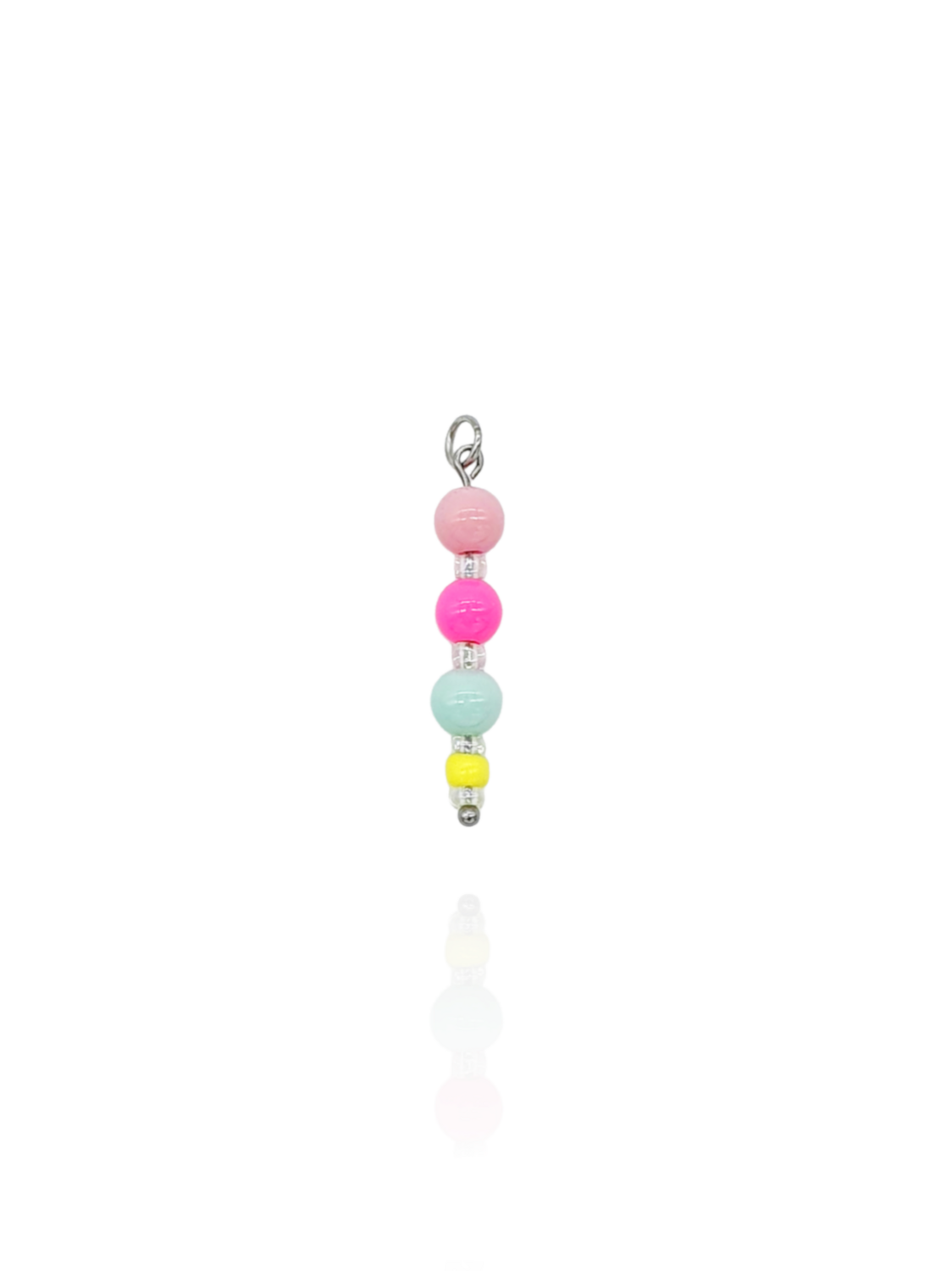 Anhänger JOY Regenbogen neon bunt silber - Bunter Schmuck