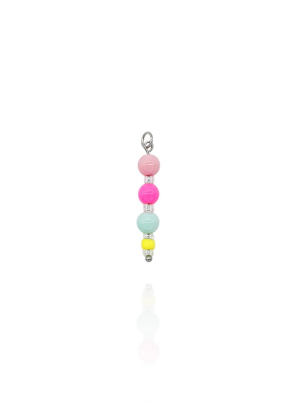 Anhänger JOY Regenbogen neon bunt silber - Bunter Schmuck
