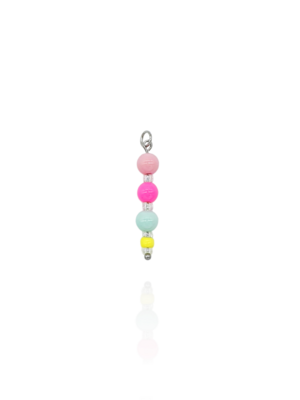 Anhänger JOY Regenbogen neon bunt silber - Bunter Schmuck