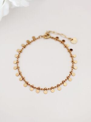 Armband TASH Goldplättchen Messing 18k  - Bunter Schmuck
