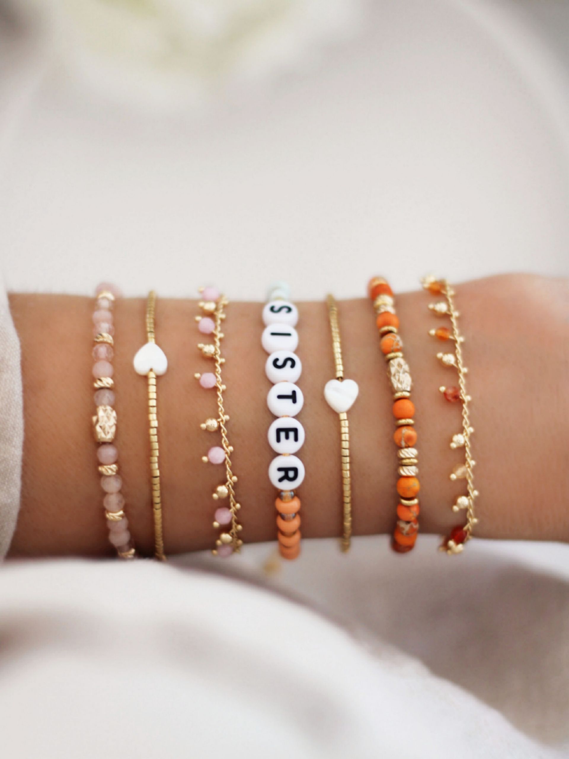 Ibiza Boho Armband, buntes Perlenarmband, personalisierbares Armband, Freundschaftsarmband, Namensarmband Boho, Geschenkidee Sommer, Bunter Schmuck