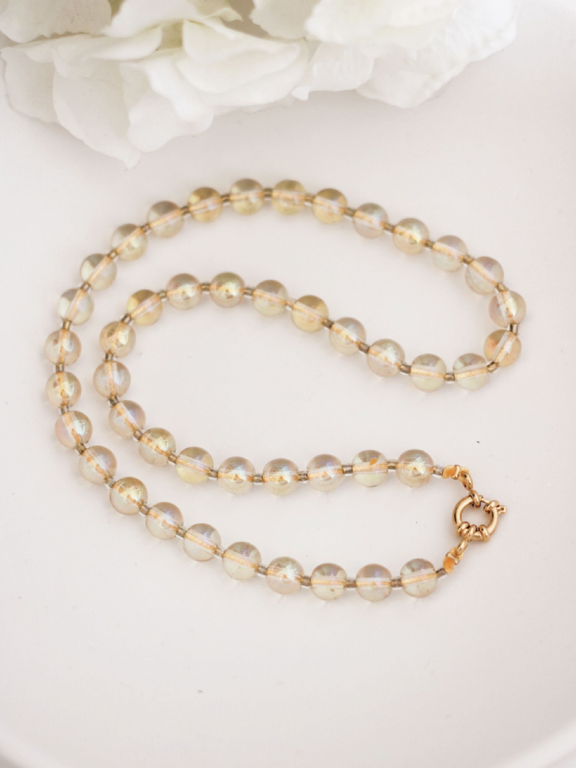 Perlen-Halskette SOLEIL Gold Mix and Match Ibiza Boho - Bunter Schmuck