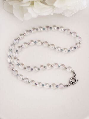 Perlen-Halskette SOLEIL Silber Mix and Match Ibiza Boho - Bunter Schmuck