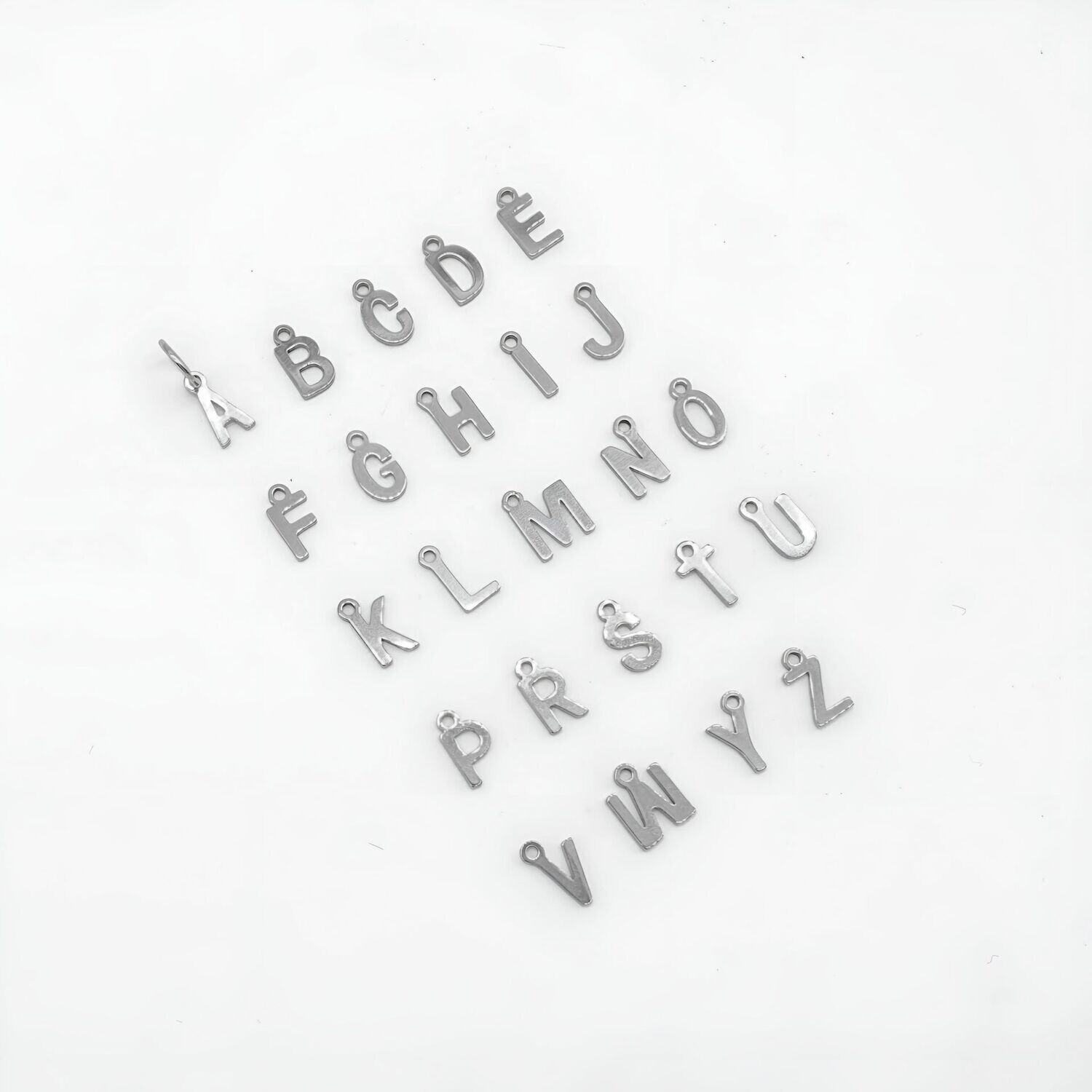 Anhänger Buchstabe Initial  Silber Edelstahl - Bunter Schmuck