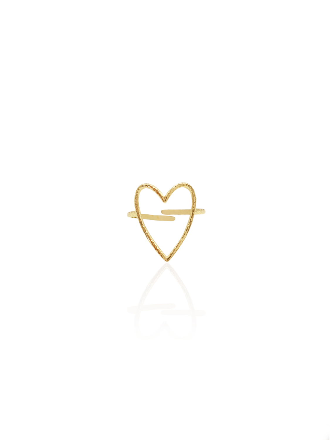 Ring DAMIR Herz Edelstahl gold - Bunter Schmuck