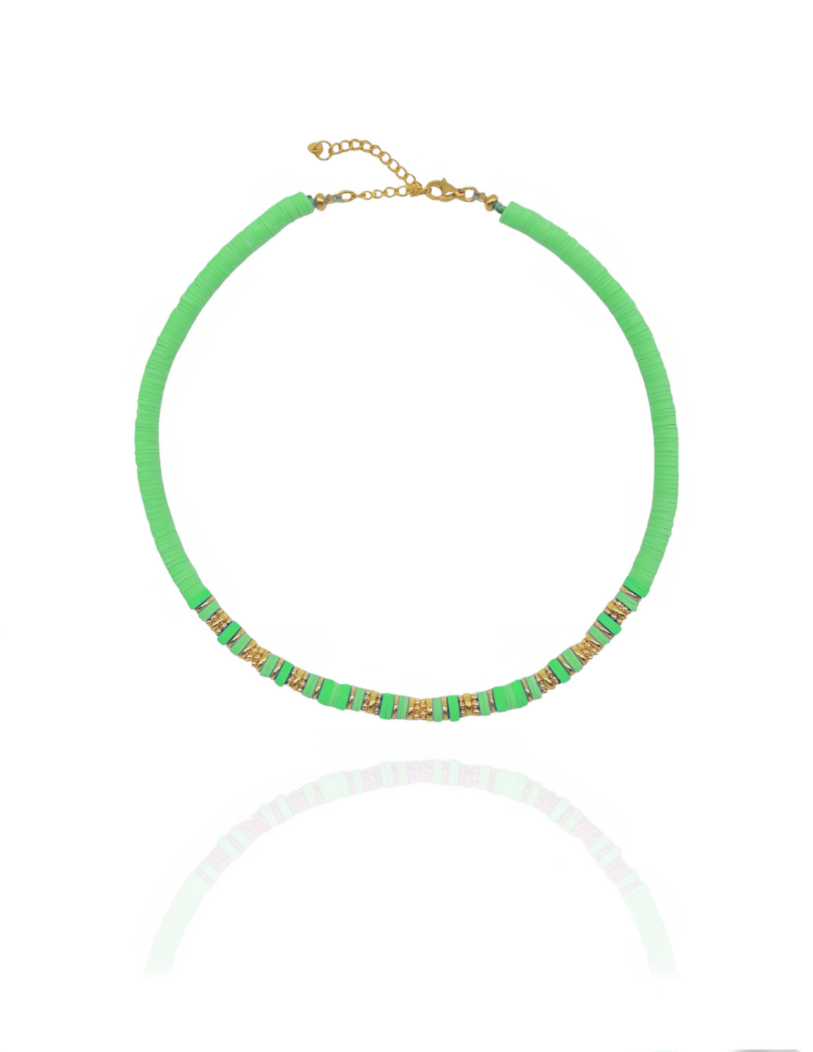 Halskette MAVIE Choker Grün Katsuki Gold - Bunter Schmuck