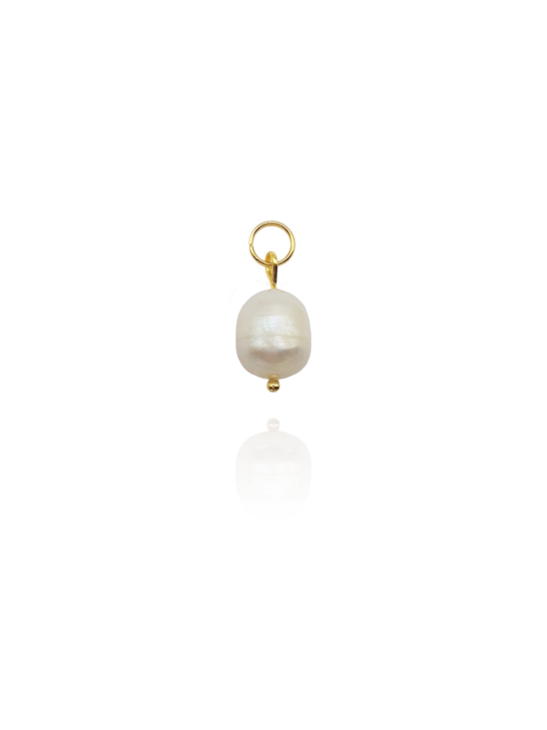 Süßwasserperle Anhänger 22 mm Gold - Bunter Schmuck
