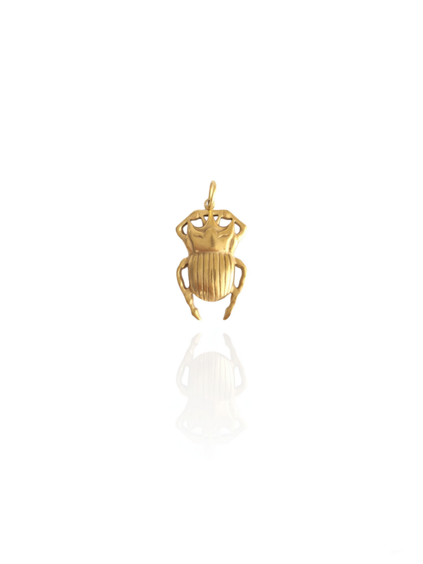 SKARABÄUS Anhänger Glücksbringer 18k Gold Edelstahl - Bunter Schmuck