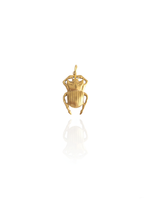 SKARABÄUS Anhänger Glücksbringer 18k Gold Edelstahl - Bunter Schmuck