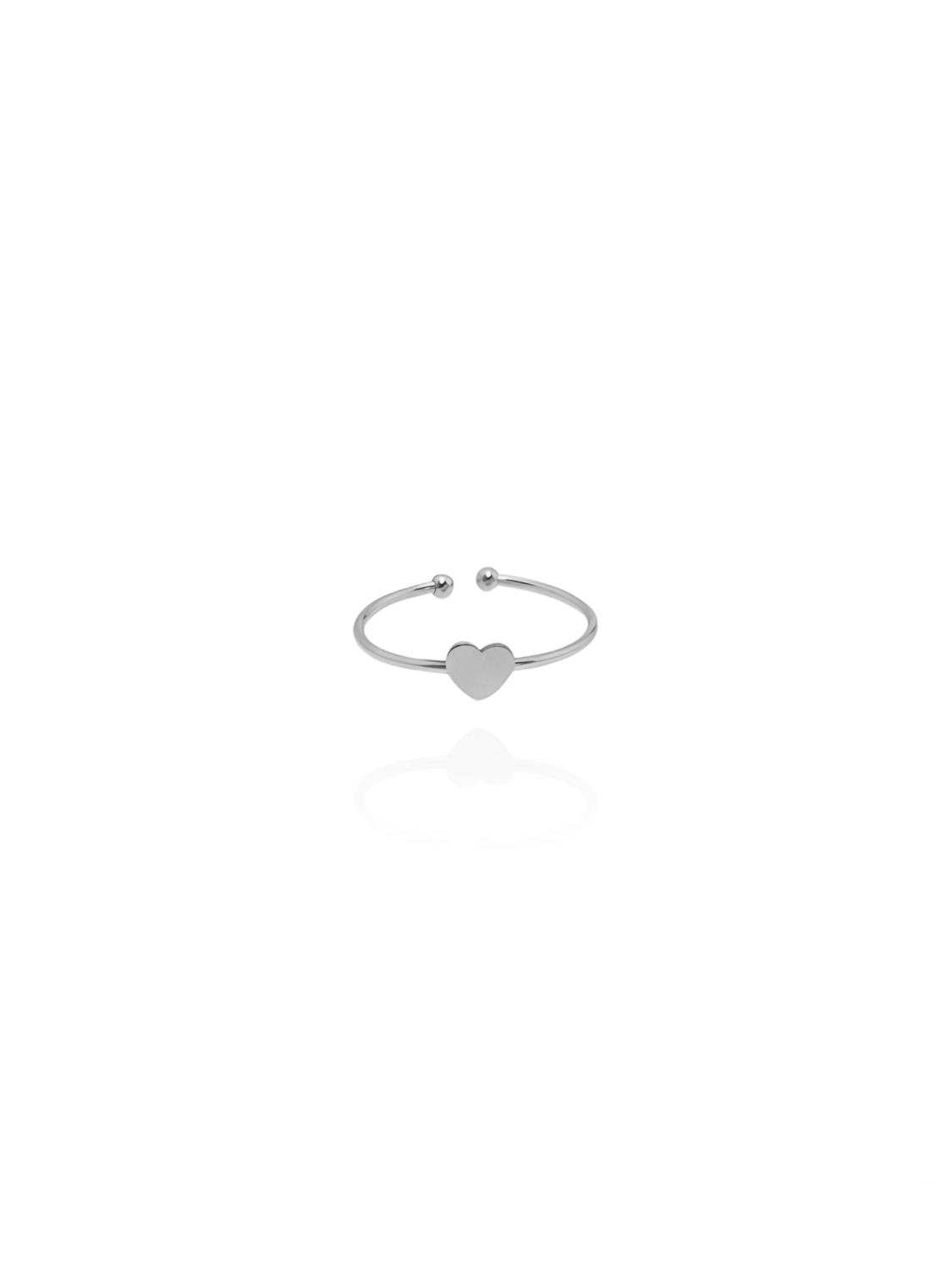 MINI Herz Ring Edelstahl Silber - Bunter Schmuck