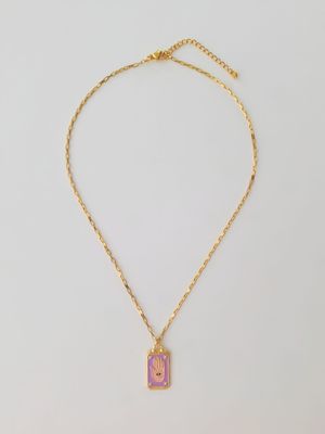 FORTUNE Halskette Glücksbringer Anhänger Edelstahl Gold - Bunter Schmuck
