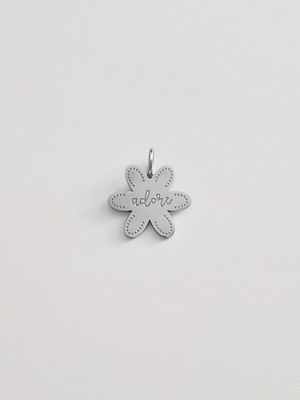 ADORE Blume Anhänger Edelstahl Silber - Bunter Schmuck