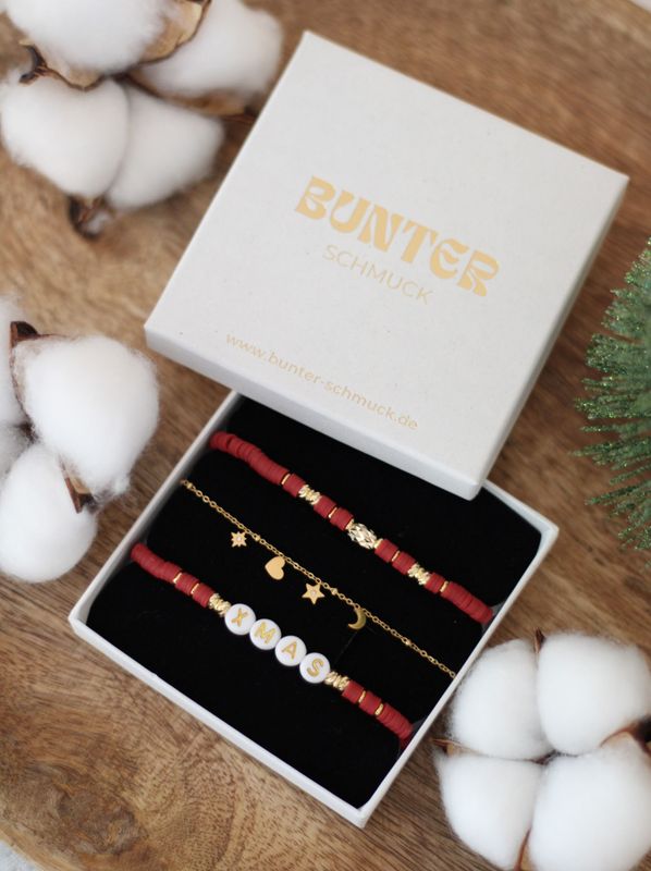 Armband LISI Namensarmband rot gold - Bunter Schmuck Armband LISI Namensarmband rot gold - Bunter Schmuck