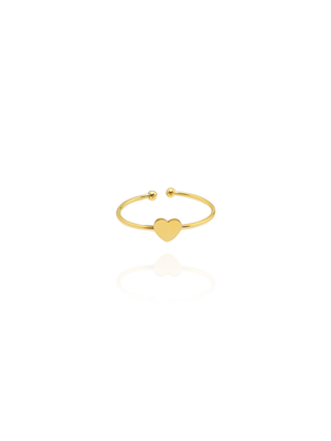 MINI Herz Ring Edelstahl Gold - Bunter Schmuck