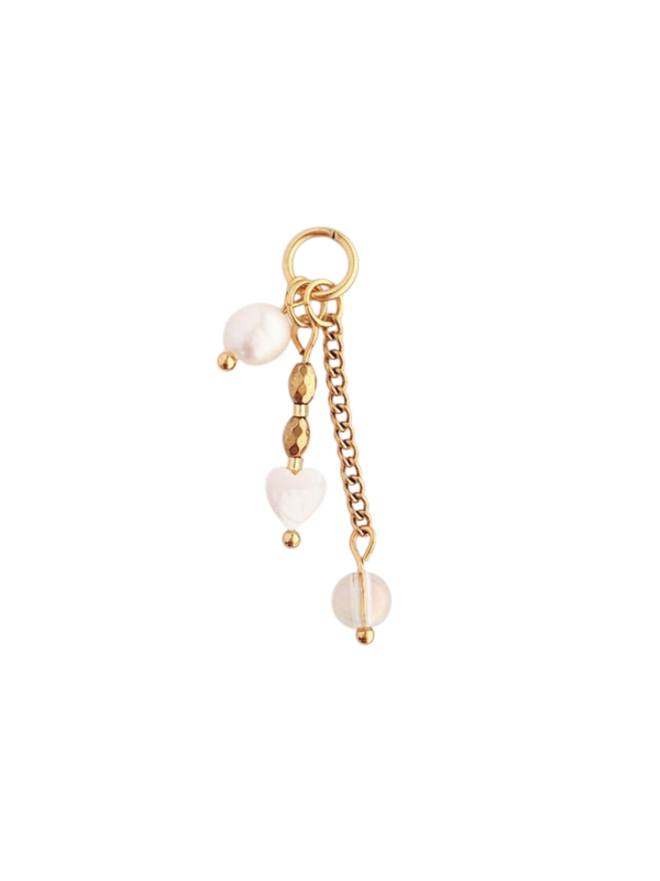 PERLA Anhänger Perle Perlmutt Gold Edelstahl - Bunter Schmuck