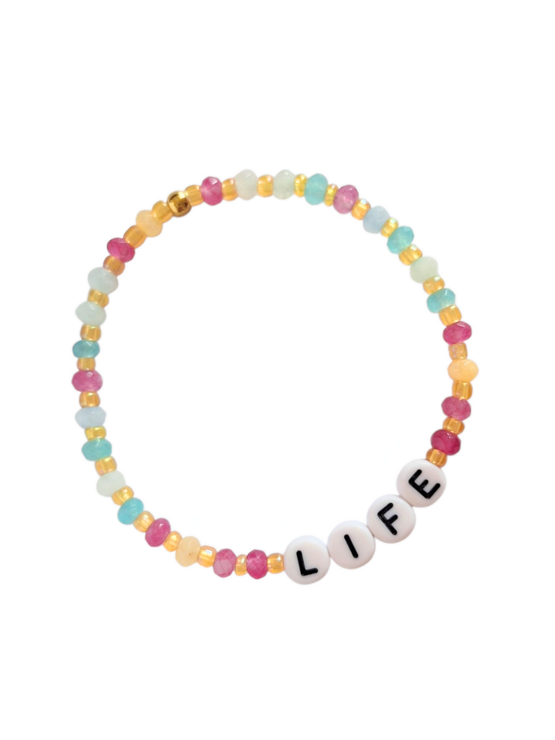 Buntes Edelstein Armband IBIZA BOHO bunt Neon Regenbogen