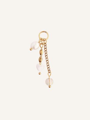 Anhänger mit versch. Elementen wie Süßwasserperlen & Ketten, Perlmutt. Variabel für Ohrringe für Halsketten. Bunter Schmuck