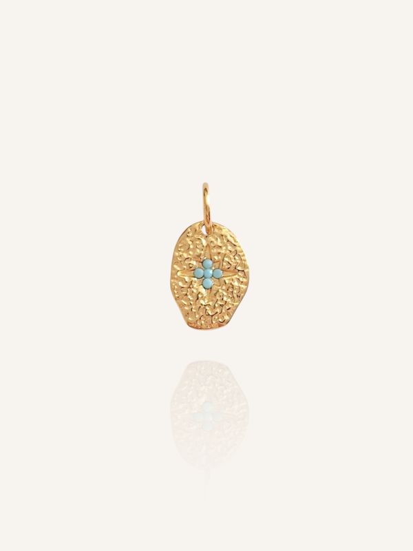 MÜNZE Anhänger Gold Edelstahl - Bunter Schmuck