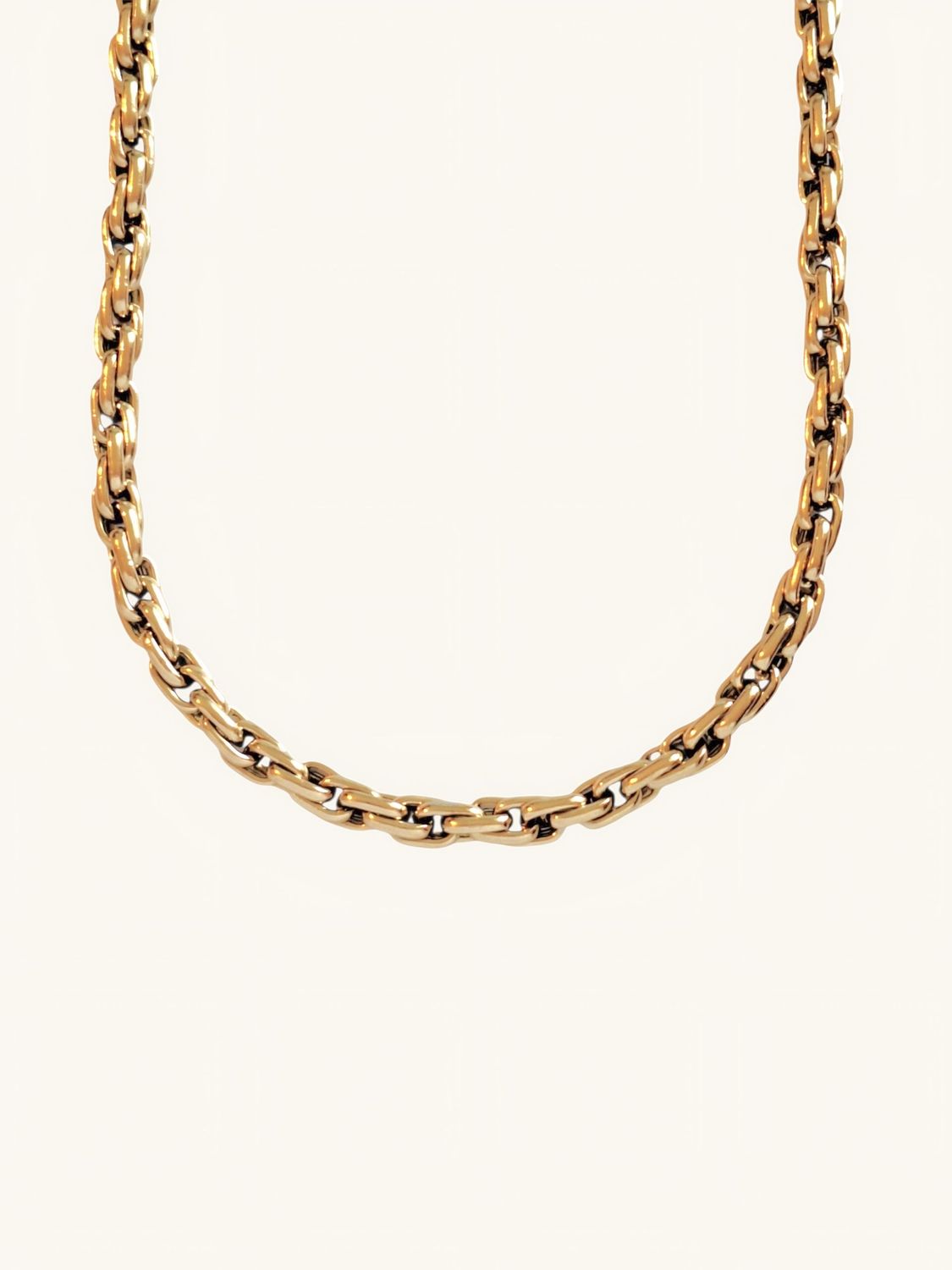 Bold Halskette MORLA Massive Edelstahl Statement-Halskette gedreht Gold - Bunter Schmuck