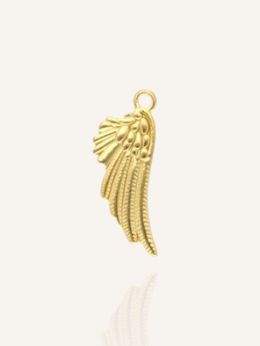 Großer Flügel Anhänger 29mm Gold - Bunter Schmuck Großer goldener Flügelanhänger, ein Glücksbringer, der Leichtigkeit und Schutz symbolisiert - Bunter Schmuck