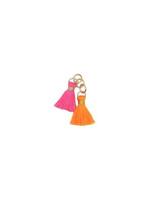 Anhänger QUASTE pink orange gold - Bunter Schmuck