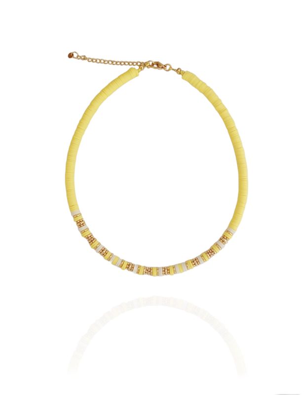 Halskette MAVIE Choker Gelb Katsuki Gold - Bunter Schmuck