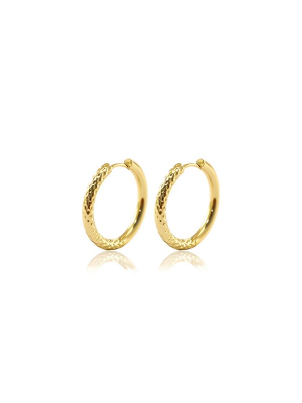 Creolen TAMI Ohrringe 21mm Gold Loop - Bunter Schmuck