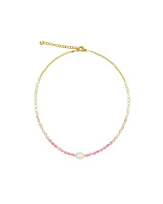 Halskette LENI Perlmutt PINK Süsswasserperle - Bunter Schmuck