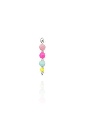 Anhänger JOY Regenbogen neon bunt silber - Bunter Schmuck