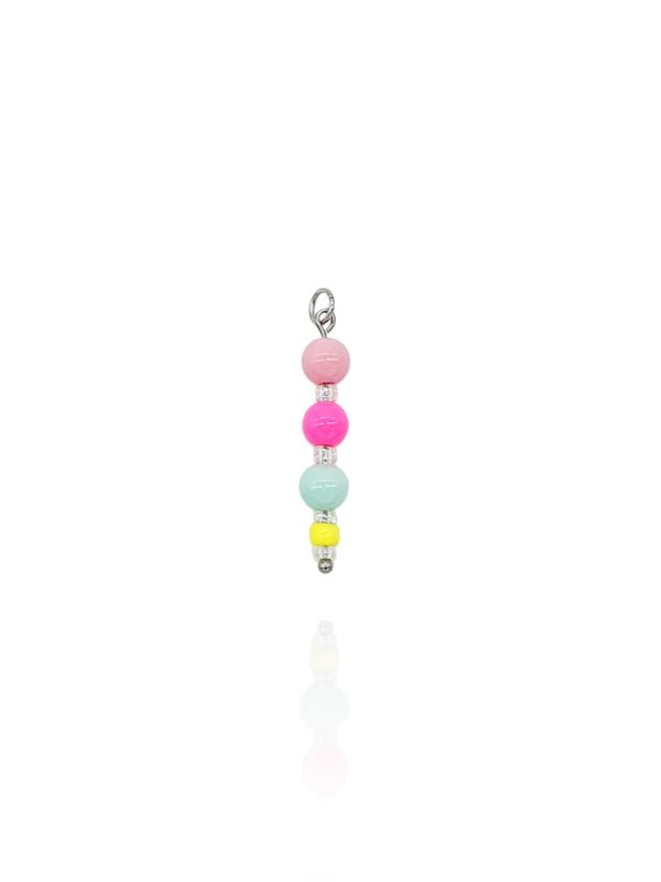 Anhänger JOY Regenbogen neon bunt silber - Bunter Schmuck