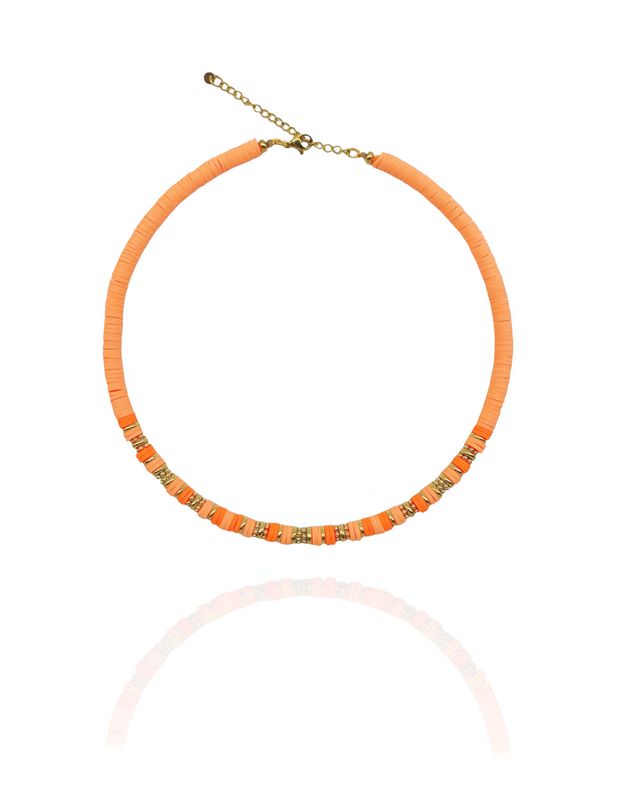 Halskette MAVIE Choker Orange Katsuki Gold - Bunter Schmuck