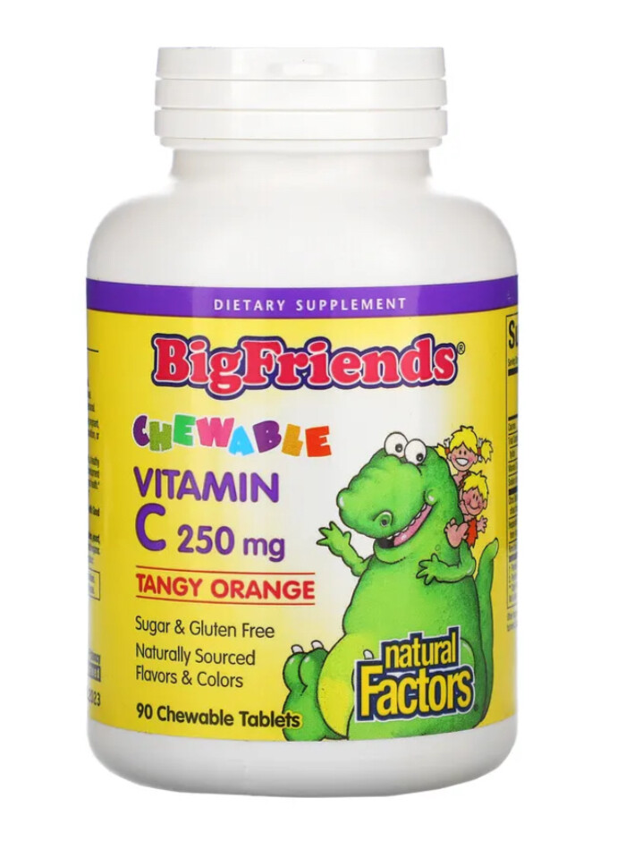 Natural Factors Big Friends Chewable Vitamin C 250MG