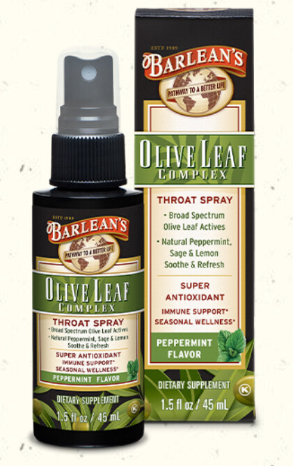 Barlean’s Olive Leaf Complex, Form: Throat Spray