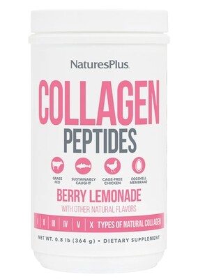 Natures Plus Collagen Peptides Berry Lemonade