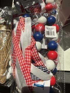 OAM Red White Blue Beads