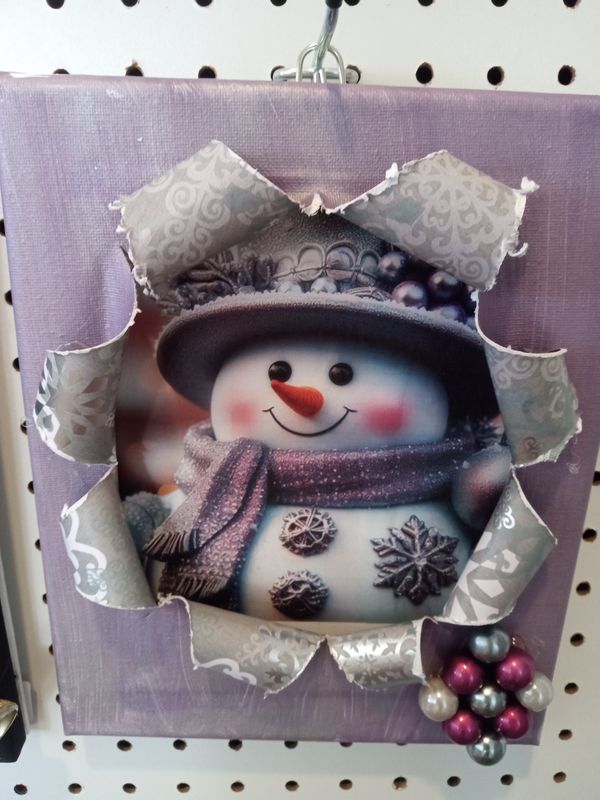 BCJ Purple Silver Snowman