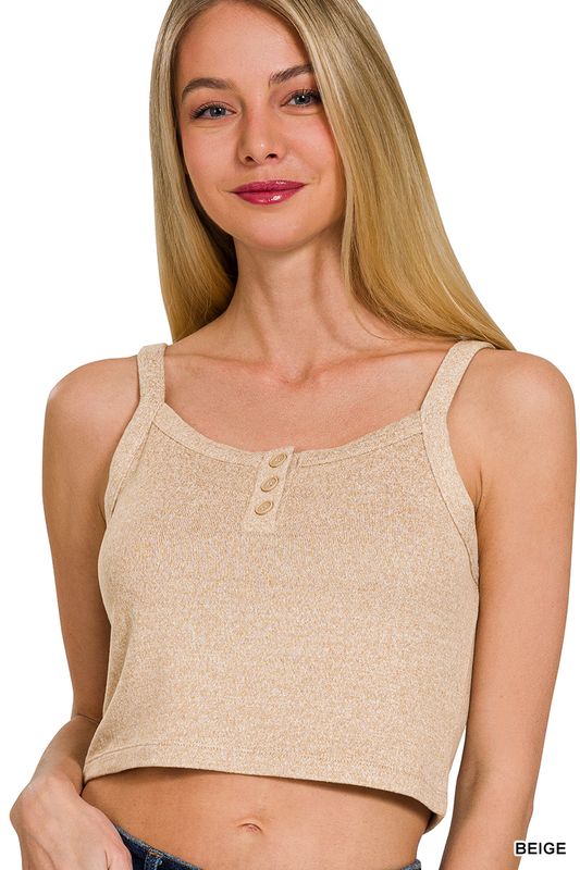 LB Crop 3 Button Ash Mocha Small