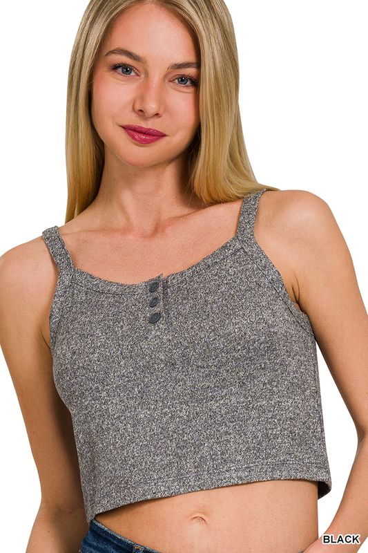 LB Crop 3 Button Black Small