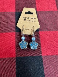 KK Floral Earring Blue