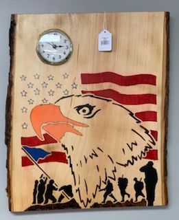 DD Eagle Flag Clock