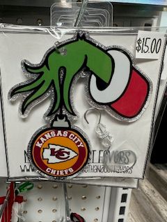 JF Grinch Hand Ornaments