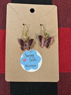 SCB Gold Pink Butterfly