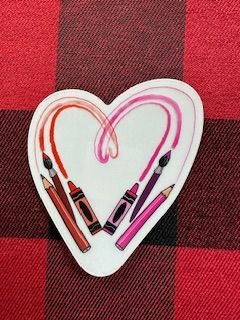 PA Color Heart Sticker