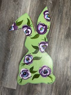 PA Bunny Door Knocker Green Purple